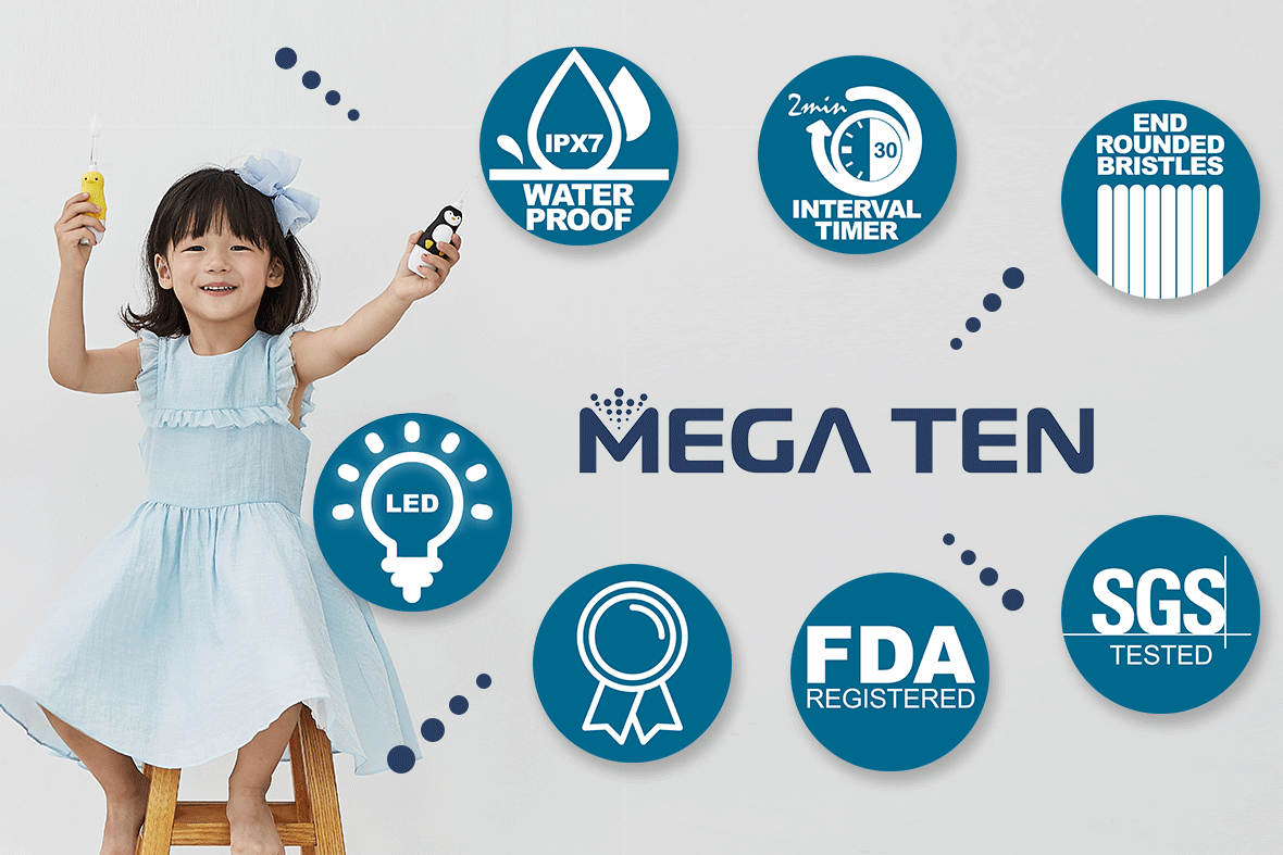 Mega Ten 聲波牙刷的產品特點和優點