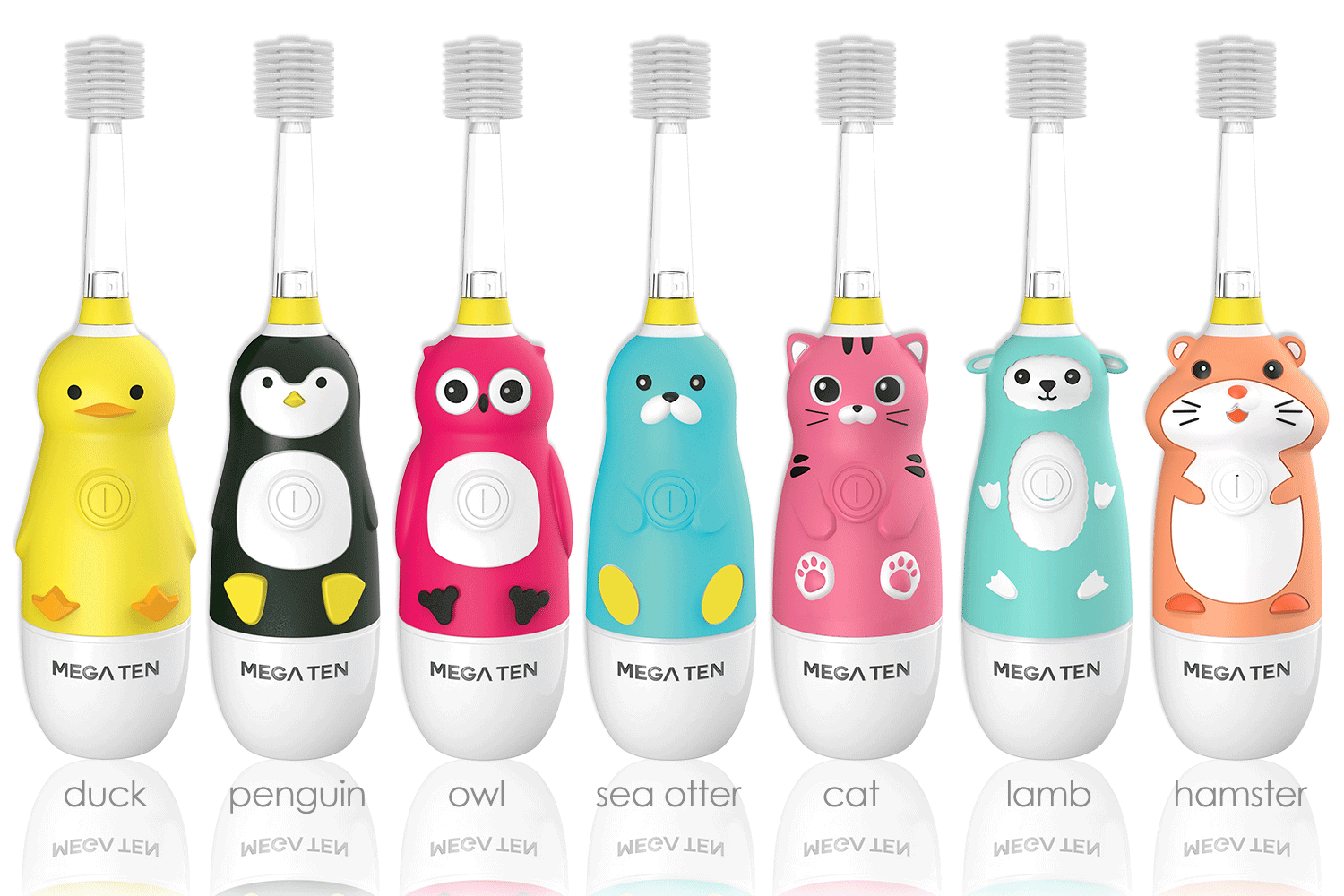 All about Mega Ten Animal Character Sonic Toothbrush for Kids